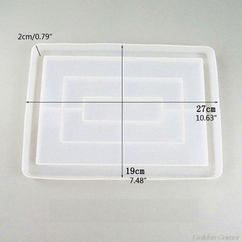 10 Inch DIY Large Rectangle Plate Resin Casting Molds Jewelry Plate Dish Silicone Molds Epoxy Resin Storage Dishes Molds N24 20