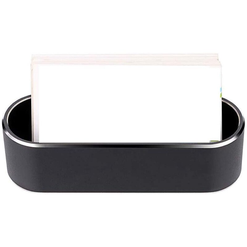 Aluminum Alloy Business Card Case Desktop Upgrade Business Card Holder Display Stand Storage Box for Id,Debit Card