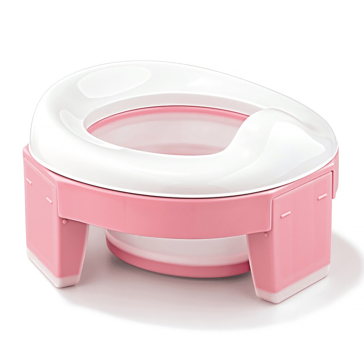 Baby Draagbare Wc Zindelijkheidstraining Seat Multifunctionele 3 In 1 Reizen Wc Seat Opvouwbare Kinderen Potje Met Zakken: pink