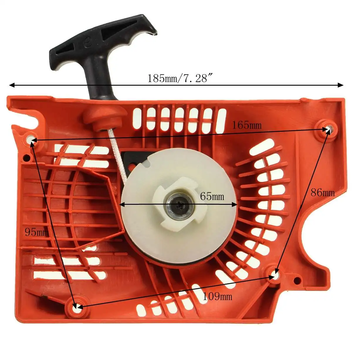 Arrancador de retroceso para motosierra china 4500 5800 5200 45 52cc 58cc Raptor rojo