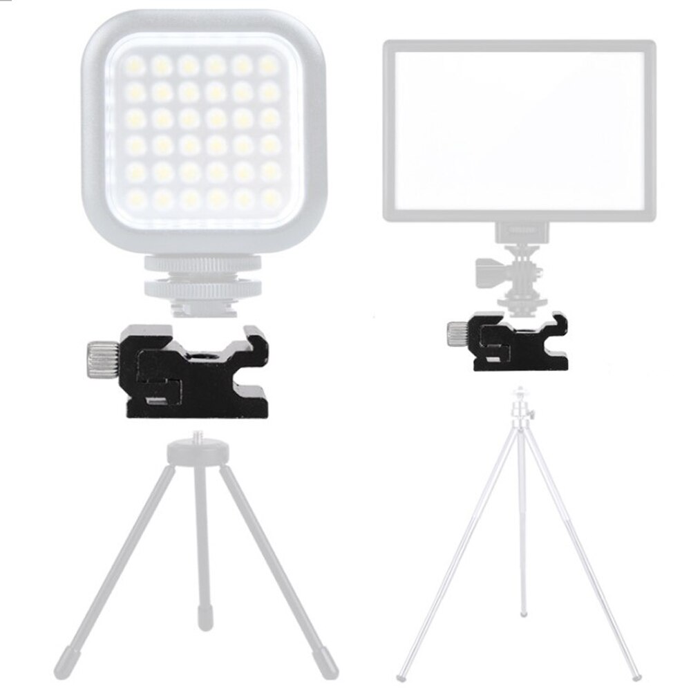 Studio external flash shoe base conversion cold shoe metal adjustment stabilizer tripod universal clip