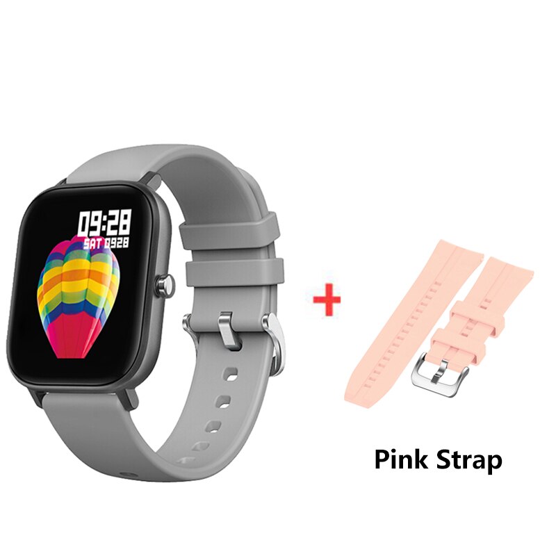 SENBONO P8 Smart Watch Women Men IP67 Waterproof Sport Watch Heart Rate Blood Pressure Monitor Fitness Watch for IOS Android: with pink