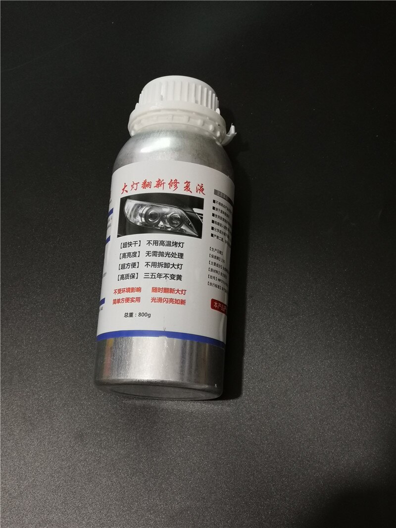 Pasta de polimento 800g para lente da lanterna, conjunto polimento de vidro, farol automotivo, reparo da camada hidrofóbica, reparo de arranhados, não abrasivo