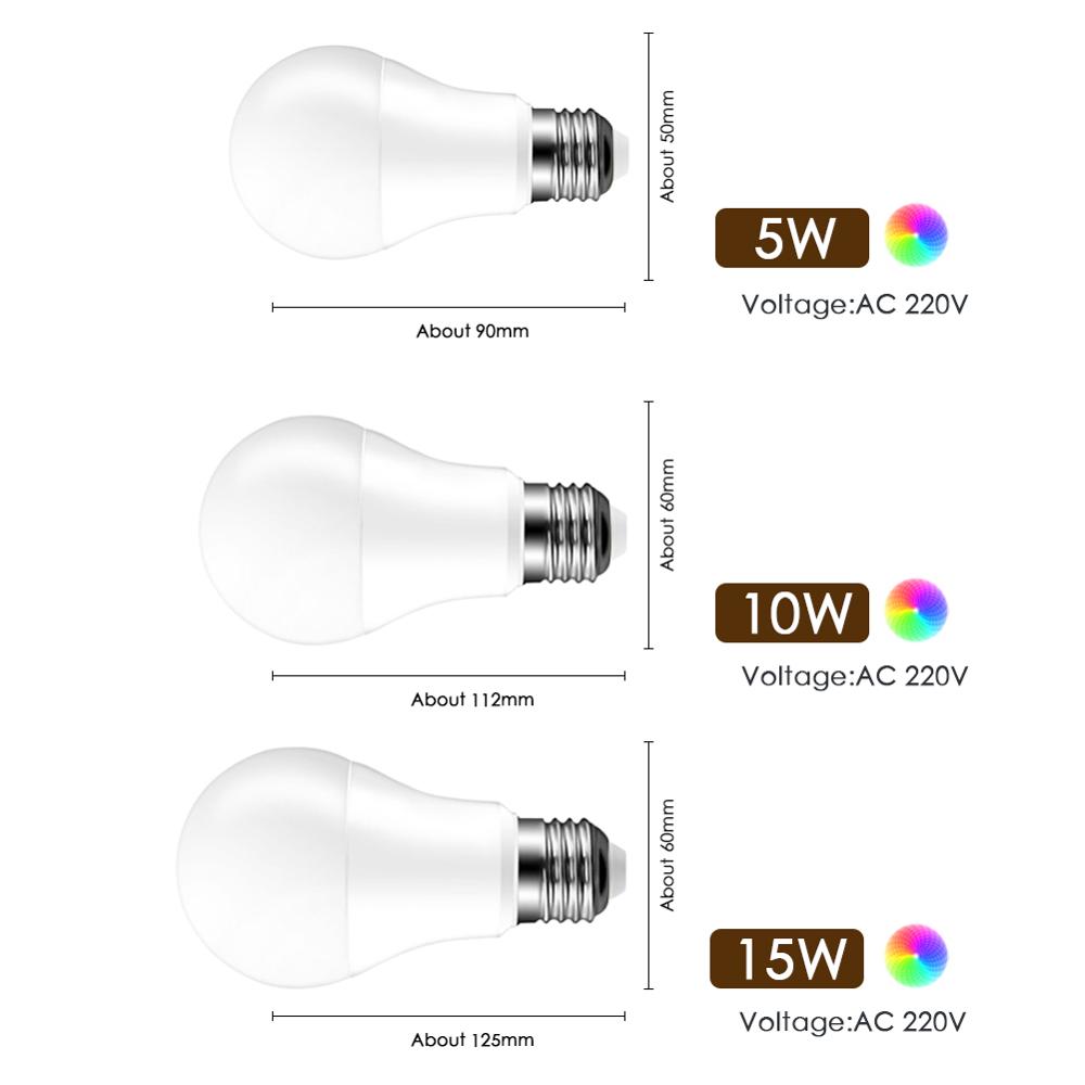 Led Rgb Lamp E27 5W 10W 15W Rgbw Rgbww Spotlight Kleurrijke Home Decor Party Bar Christmas Night tafellamp Ir Afstandsbediening 220V 240V