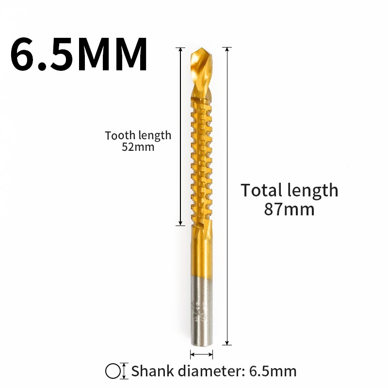 Kobalt Boor Set Spiraal Schroef Metric Composiet Tap Boor Tap Twist Drill Bit Set Multifunctionele Metalen specia: 6.5mm 1 piece