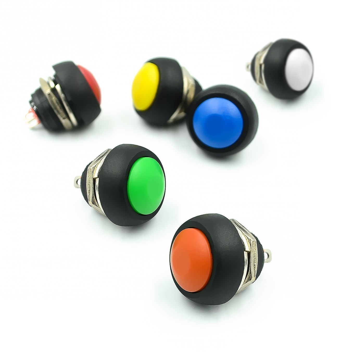 2Pin Mini Switch 12mm 1A waterproof switch pbs33b 12v momentary Push button Switch reset Non-locking pbs-33b