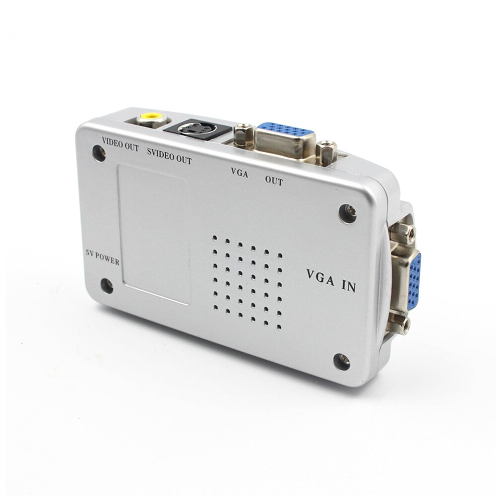 VGA to RCA Switch Box, PC to TV AV Monitor Composite S Video Converter Adapter