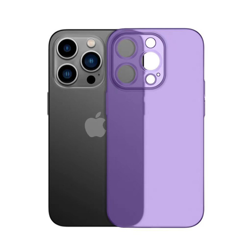 Ultra Thin PC Matte Case For iPhone 15 Pro Max 15 Plus Frosted Phone Cover For iphone 15 Pro Max Phone cases in Stock: Leather / PURPLE