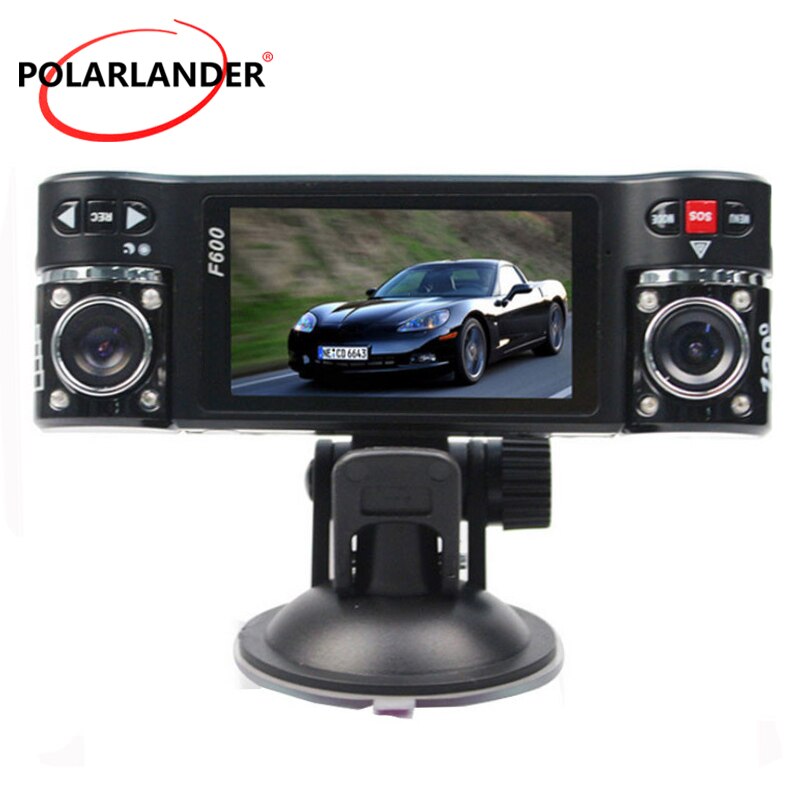 Beste prijs 2.7 inch dual camera auto dvr nachtzicht digitale videorecorder  f600 hd auto camcorder dashcam sos-knop 120 °