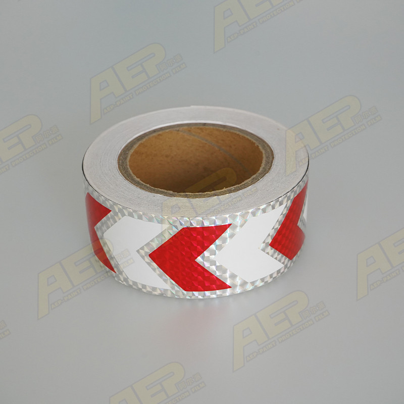 3M Reflective Tape Arrow Guide Warning Mark Strip Waterproof For Automobile Truck Trailer Traffic Road Safety Reflective Film: Laser-I