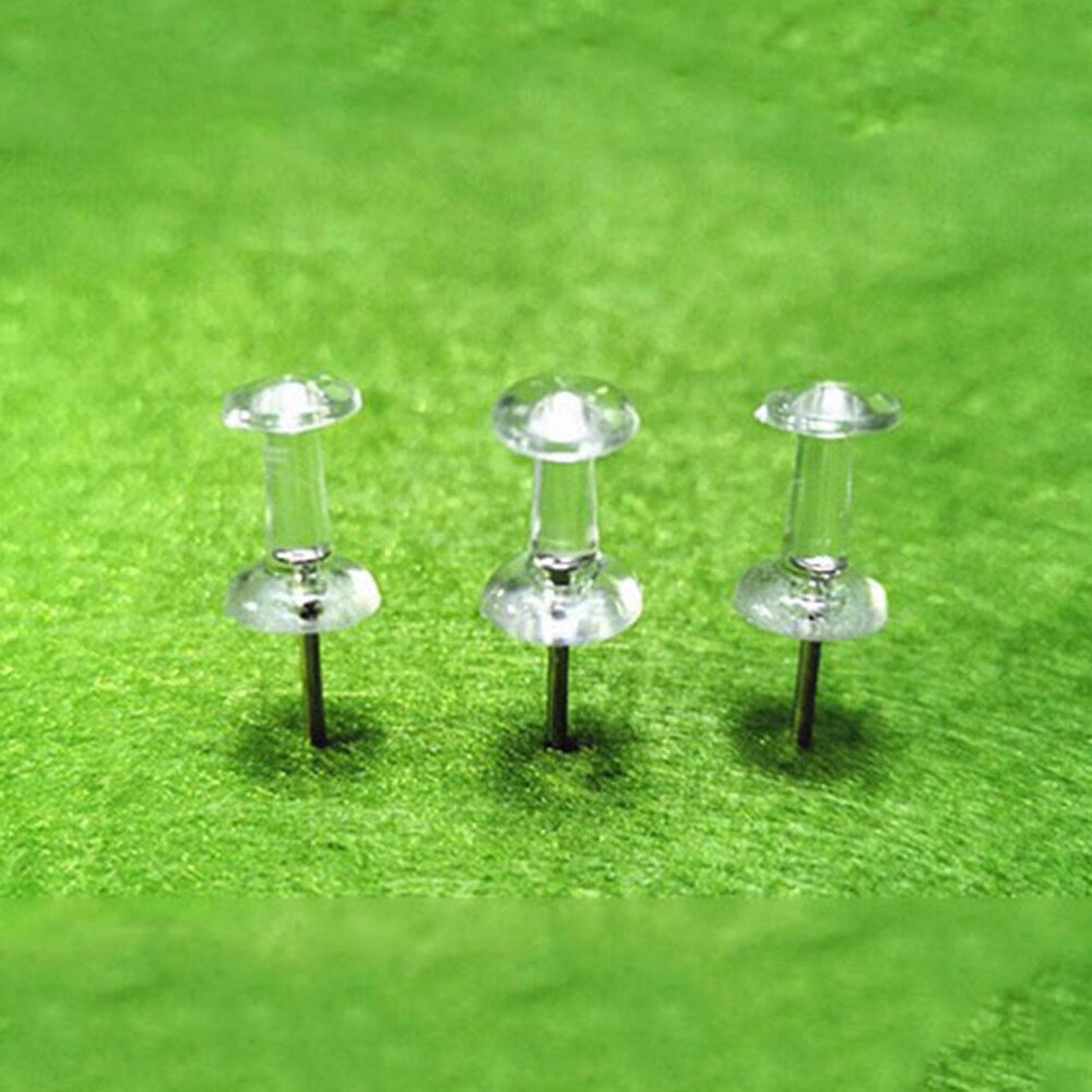 200Pcs Transparent Pushpins Map Push Tacks for School Home Office