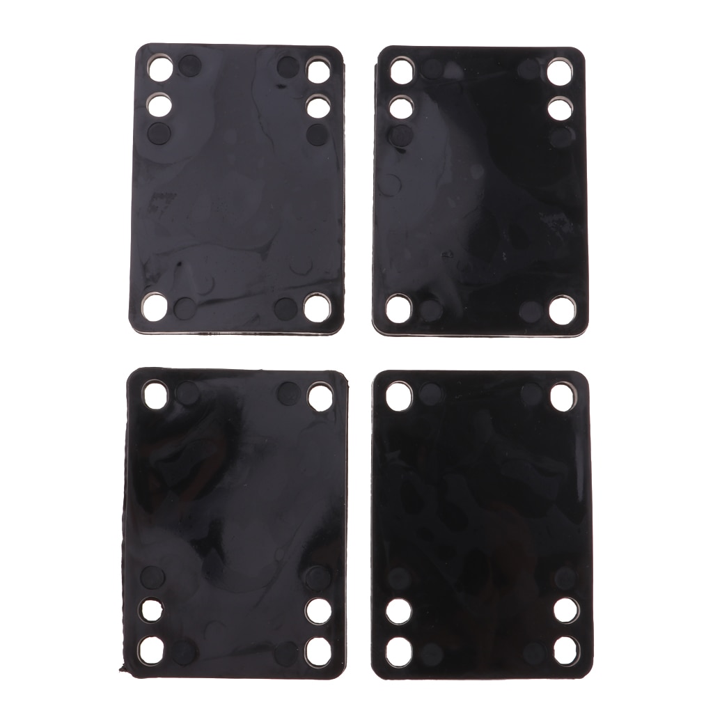 4 Pieces Skateboard Riser Pads Longboard Shockpads Trucks Deck Replacement Part for Skateboarding 76x55mm
