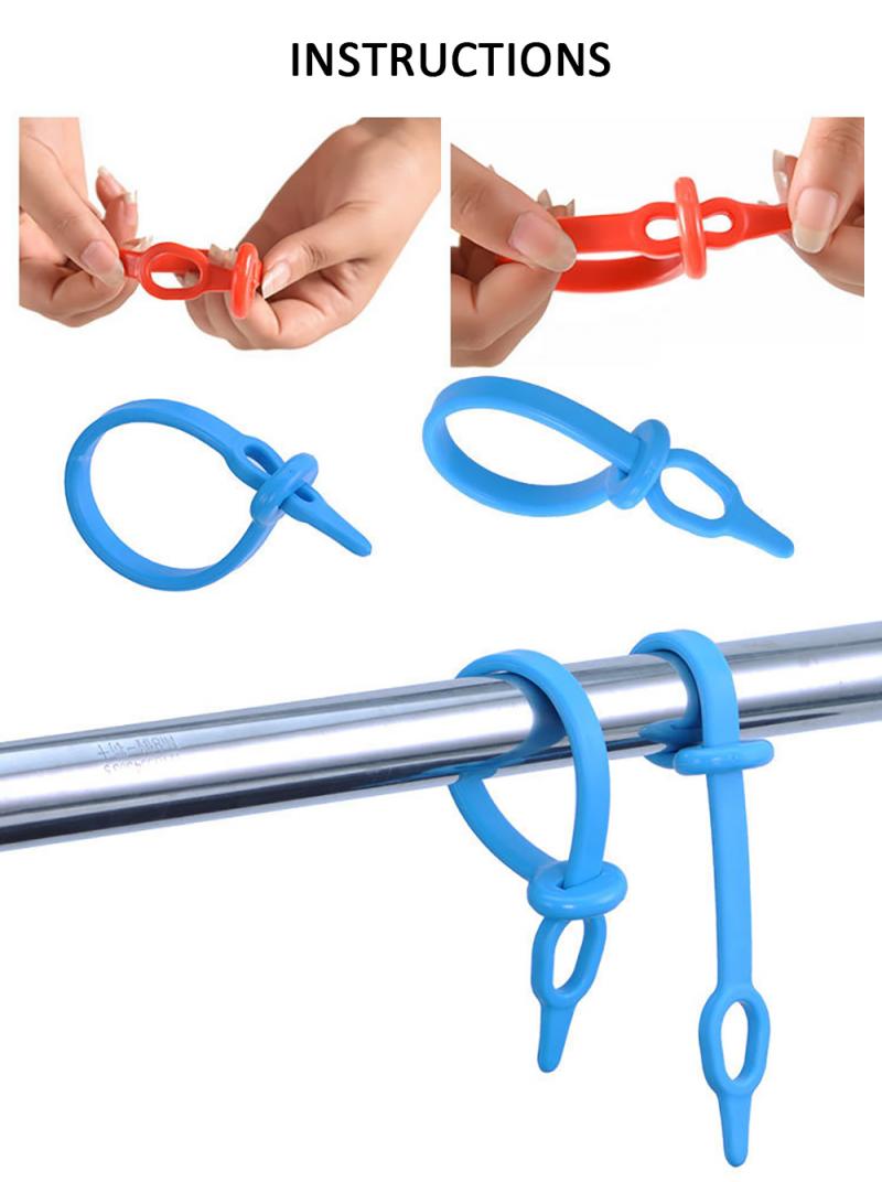 10PCS Plastic Hangers Clothes Organizer Clothesline Windproof Anti-skid Hanger Hooks Fixed Clothes Rail Clothes Hanger Lock