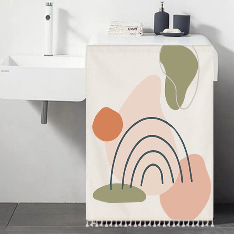 Demi-rideau nordique pour cuisine, rideaux courts à pampilles, décoration de porte d'armoire, garde-robe, anti-poussière, ornement de maison