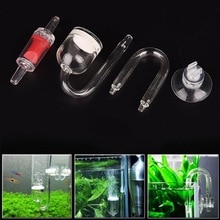 CO2 Verstuiver Glazen Buis CO2 Diffuser Zuignap U-vorm Praktische Multifunctionele Aquarium Accessoires Aquarium Tool