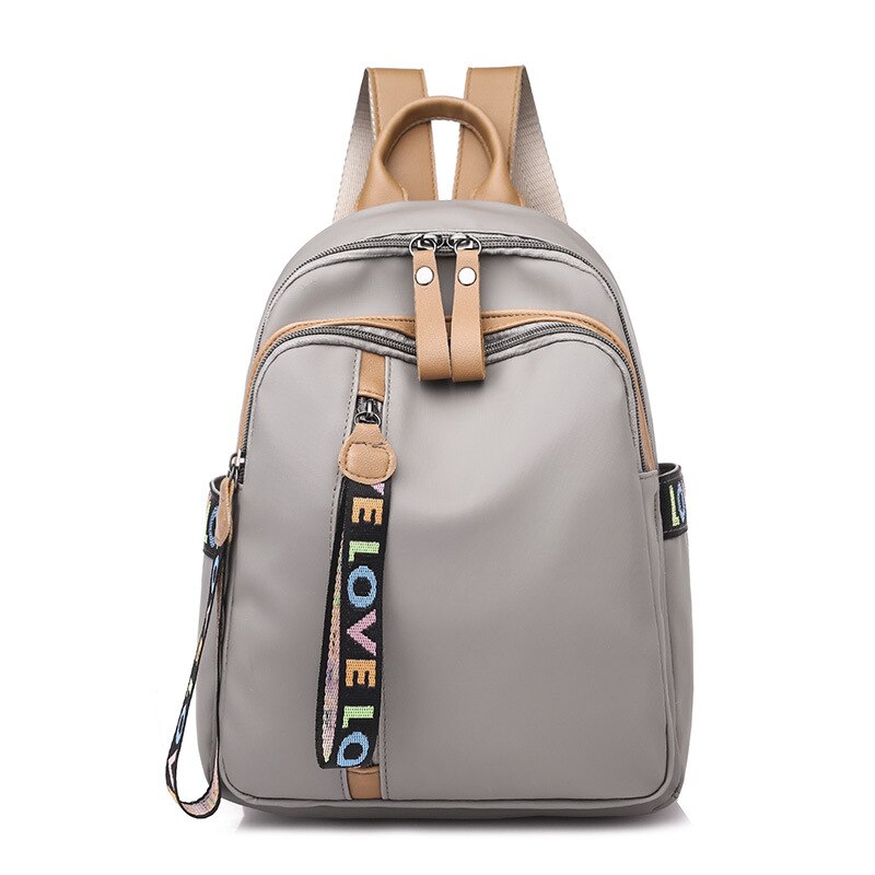 UOSC Double Zipper Backpack Women PU Leather School Bags For Teenage Girls Travel Bags Female Backpack Soft Backpack: White