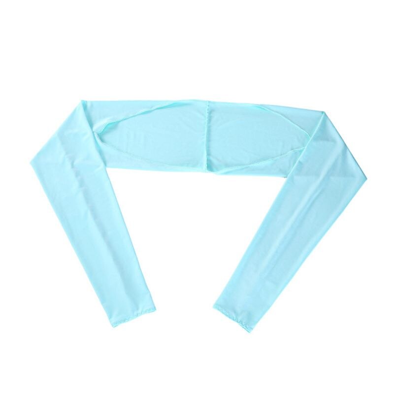 Kvinnor sommar anti-uv kylskal arm ärmar golf ridning utomhus is silke solskyddshandskar wrap bolero rygg med tumme: H