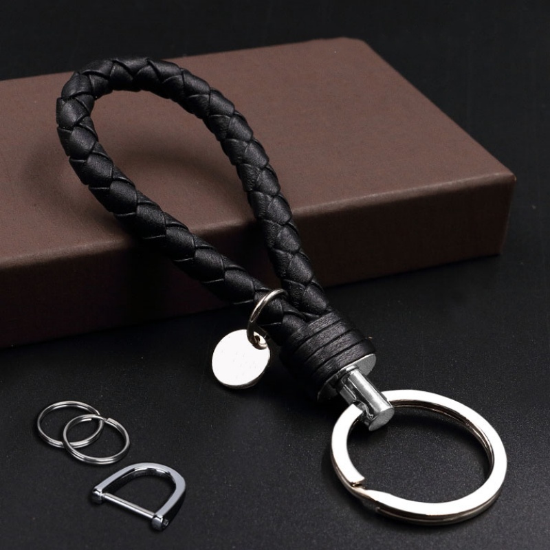 Bilvevd nøkkelring til menn og kvinner, eksklusivt skinnanheng til bilen, nøkkelring til bildeler og tilbehør