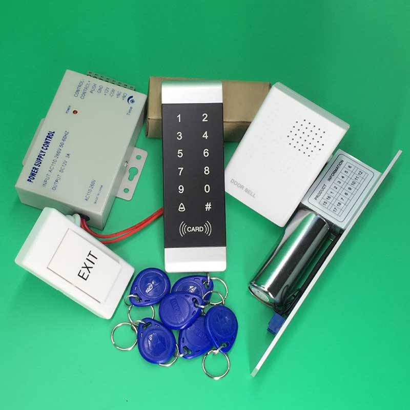 FRID Access Control Kit Electric Lock + Touch Keypad Door Security For Security System