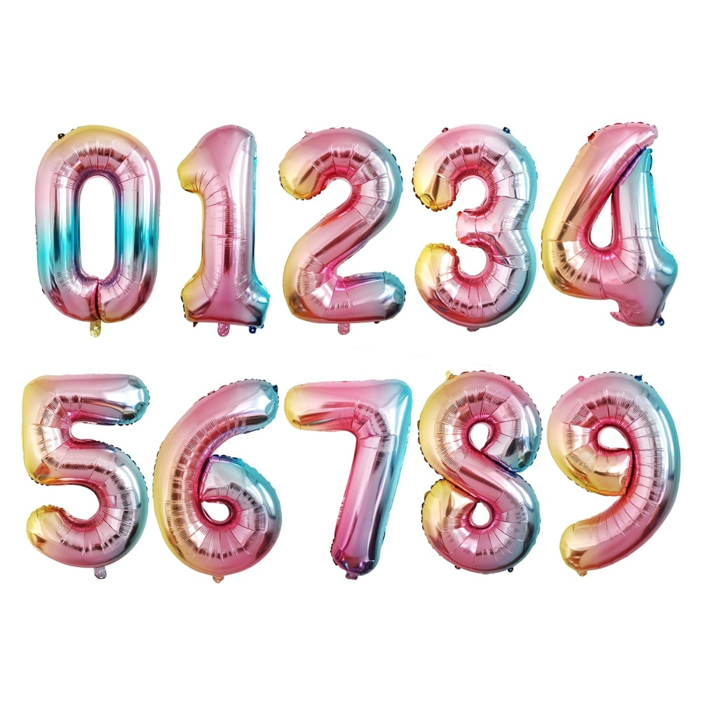 Huiran 32 tommers folieballonger tall ballongfigurer ballonger bursdagsfest dekor barn voksen ballong luftballongballer babyshower