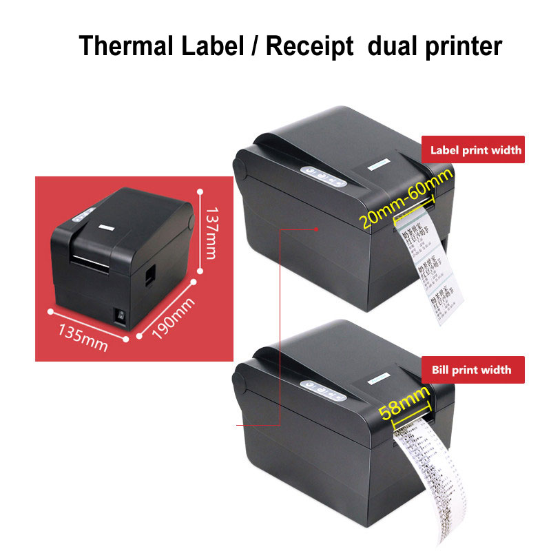 Xprinter 235B Bar Code Printer Ondersteuning Ontvangst Pos Tweedimensionale Code Sticker Label Afdrukken