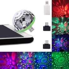 Disco Bal Usb Powered Stage Light Rgb Stage Decoratie Projector 4-Led Roterende Spiegel Disco Ball Voor Party voor Android