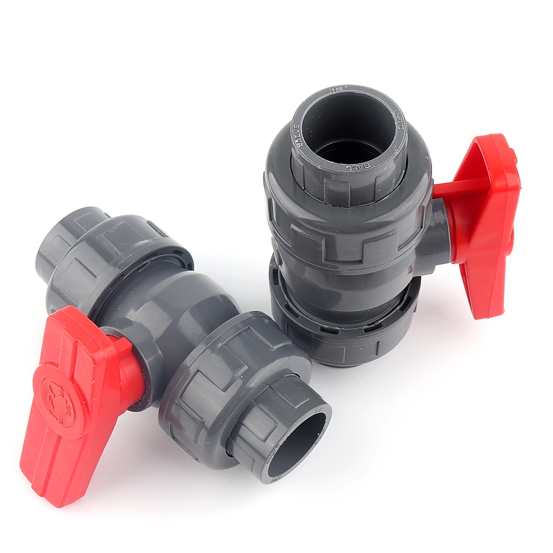1pc 32/40/50/63/75/90/110mm tubo pvc união conector de válvula de água encaixes de tubulação válvula de esfera agricultura jardim adaptador de irrigação