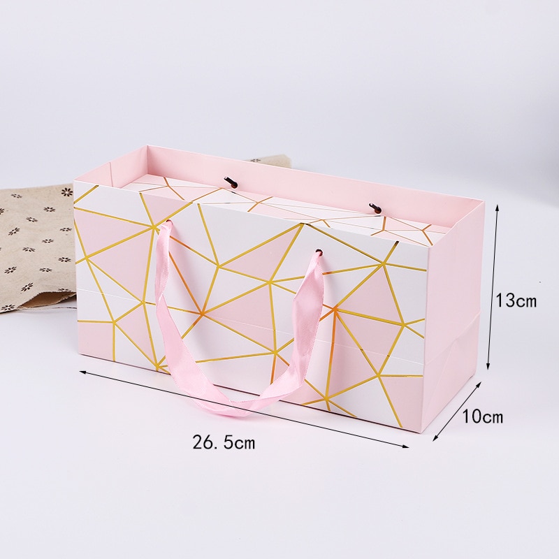 Kreative Flamingo Box Marmor Papier Tasche Dragee Cookies Tote Taschen Hochzeit Schokolade Kuchen Verpackung Papier Boxen Party Supplies
