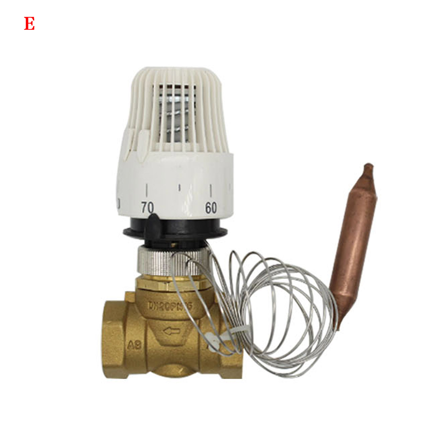 system temperature controller valve energy save30-70degree DN15-DN32 Brass2/3wayStraight thermostatic radiator valve for heating: Dark Green