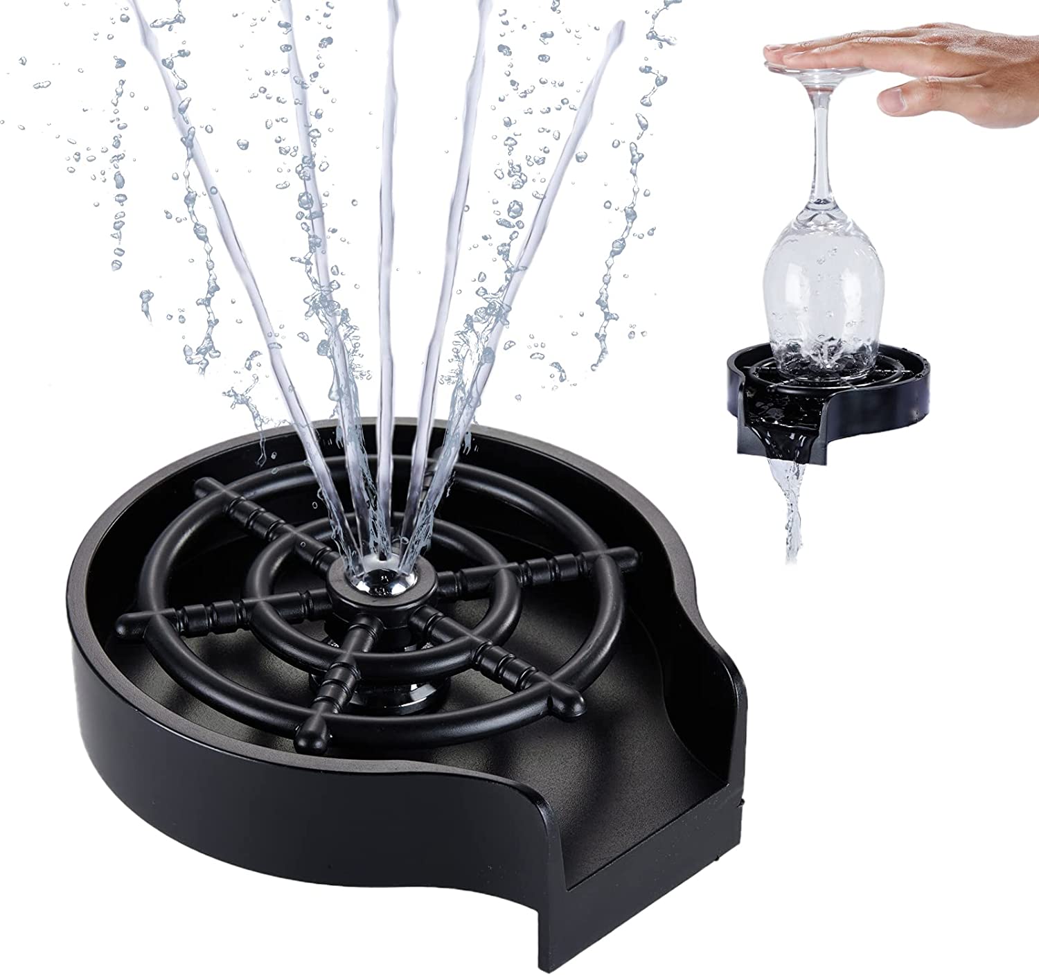 High Pressure Automatic Glass Cup Washer Bar Cup Cleaner Rinse Machine for Bar Kitchen Beer Milk Tea Sink Cleaning Accessories