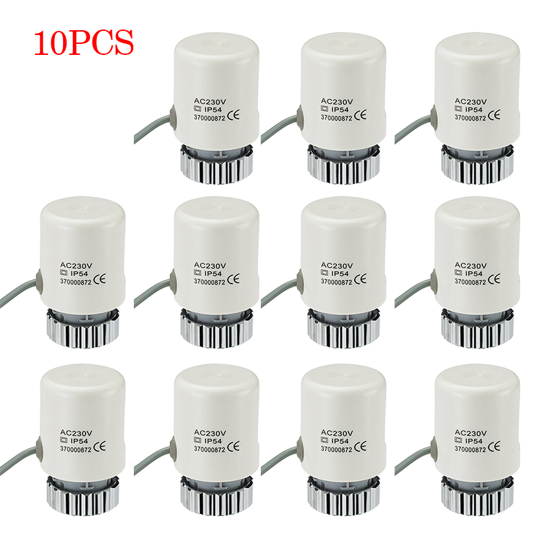 Actuador térmico eléctrico de 230V, válvula de radiador NO NC normalmente cerrada para sistema de calefacción por suelo radiante de agua