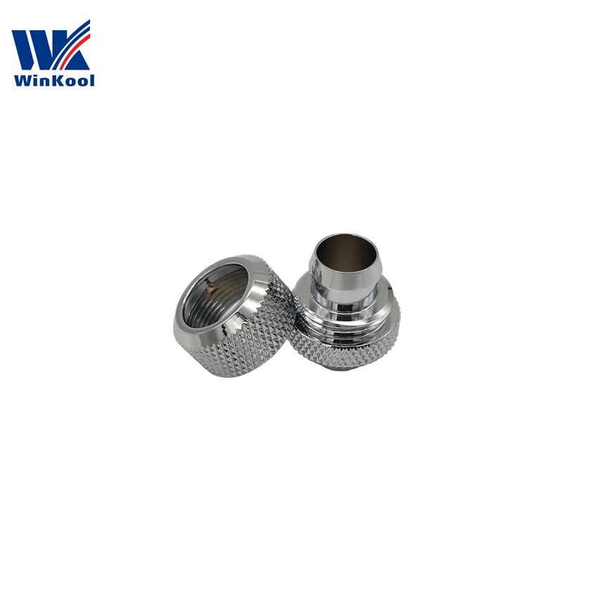 WinKool (8 stks/partij) 3/8 "ID X 1/2" OD (9.5X12.7mm tubing) waterkoeling Compressie Fittingen G1/4 "draad