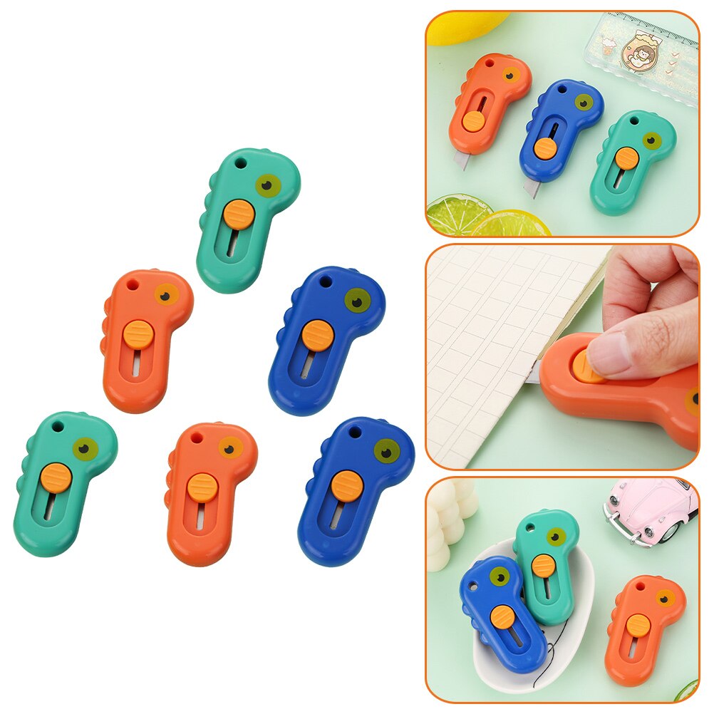 6Pcs Portable Box Cutters Multi-function Box Openers Adorable Paper Cutters Craft Supply
