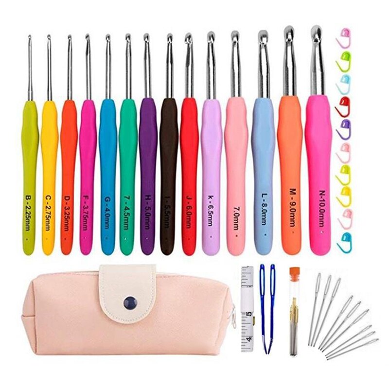 Crochet Set DIY Knitting Needles Kit Multicolor Household Products Sweater Weave Craft Tools Crochet Kit