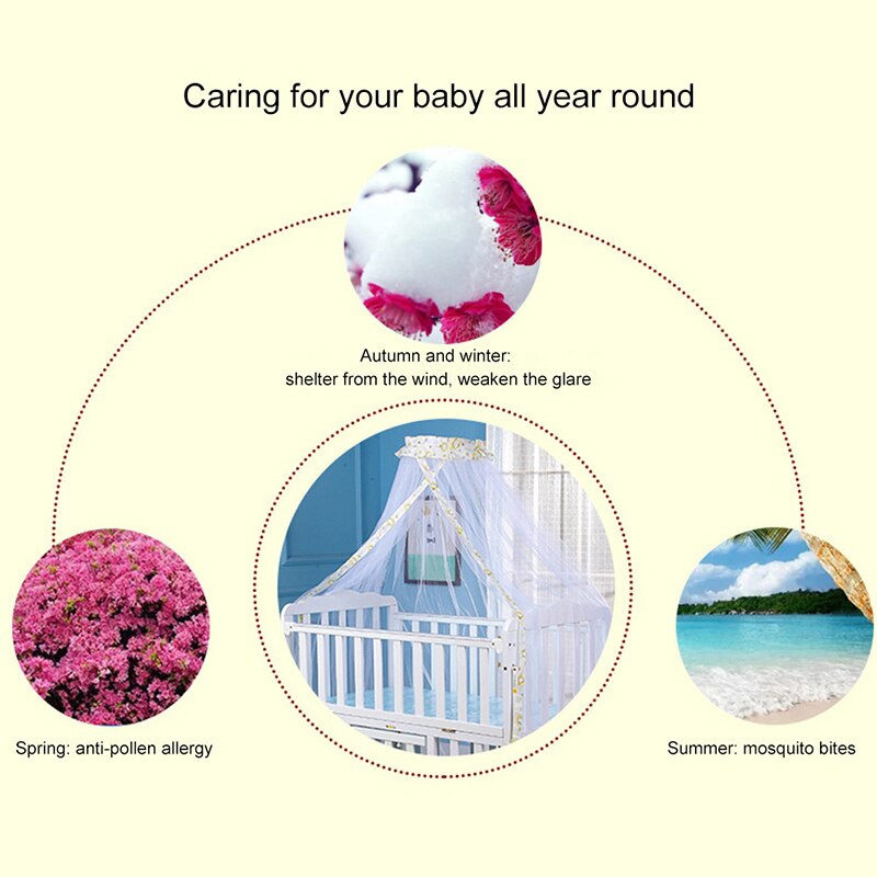 6 kleuren 160*450cm babymeisjes jongens slaapkamer klamboes gaas koepel gordijn decoratie net peuter wieg wieg luifel anti muggen