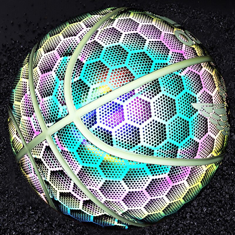 Luminous Basketball - Size 7 - Reflective - Leather - Night Glow