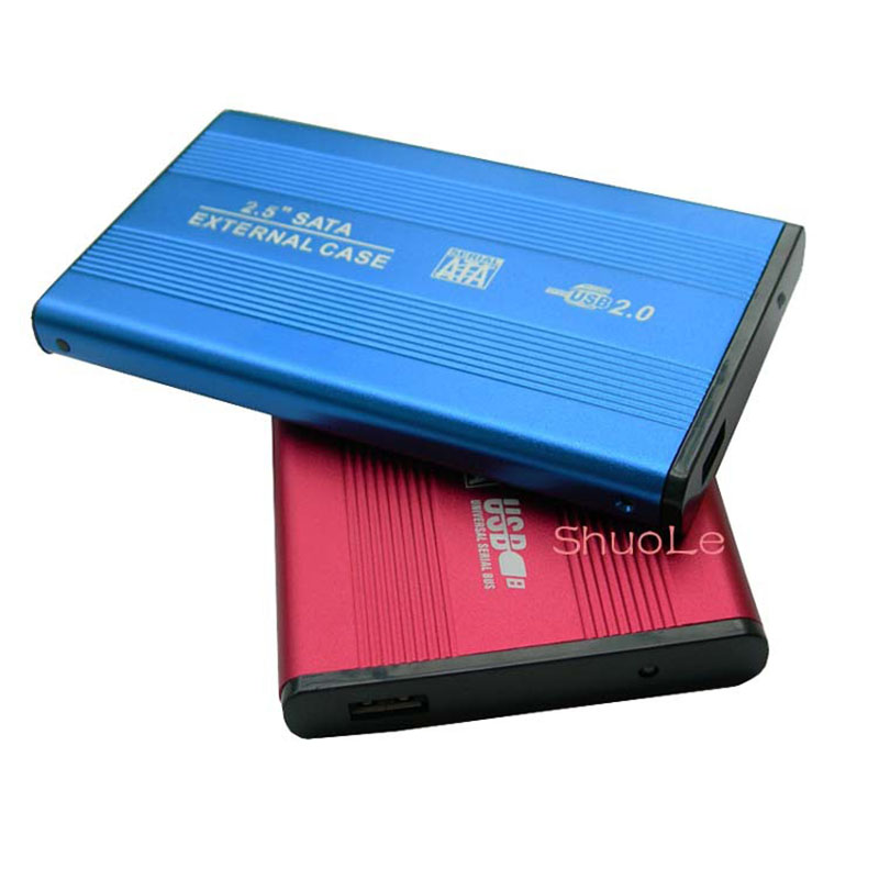 Usb 2.0 harddisk disk kabinett hdd ekstern boks sak caddie 2.5 &quot; ide hdd med ledet lys til stasjonær pc