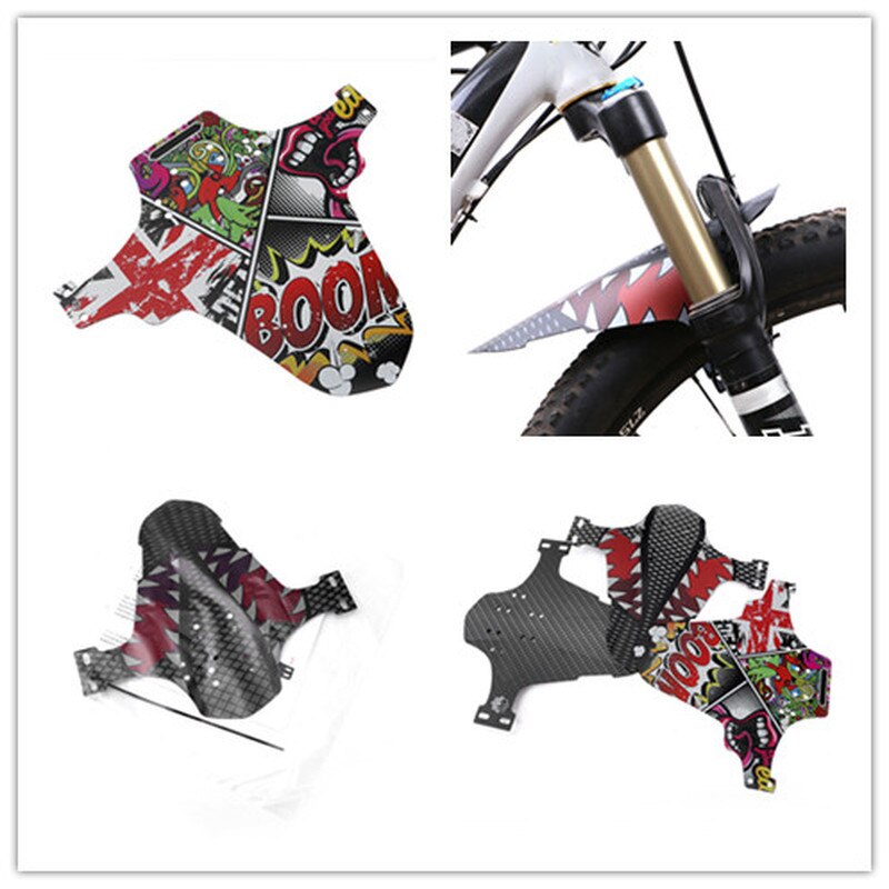 1PC Durable Bicycle Mudguard Front Rear Mudguard Cycling Road Mountain Bike Bicycle Fender with 6 Fixing Strap Bike Accessories