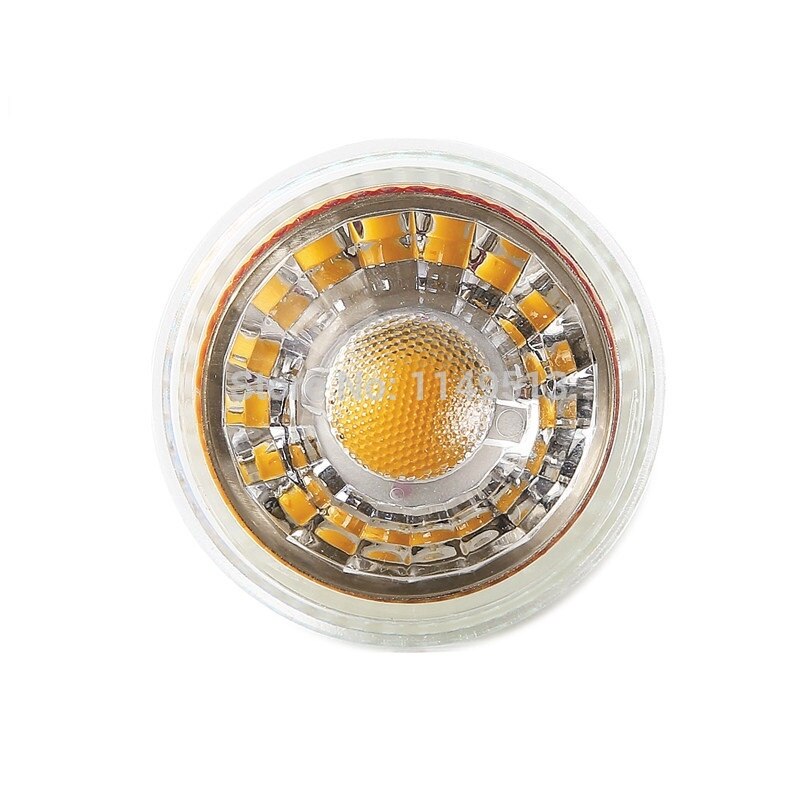 Glass body GU10 MR16 LED Spot light AC110V/220V 5w dimmable COB LED Spotlight bulb warm white cold white