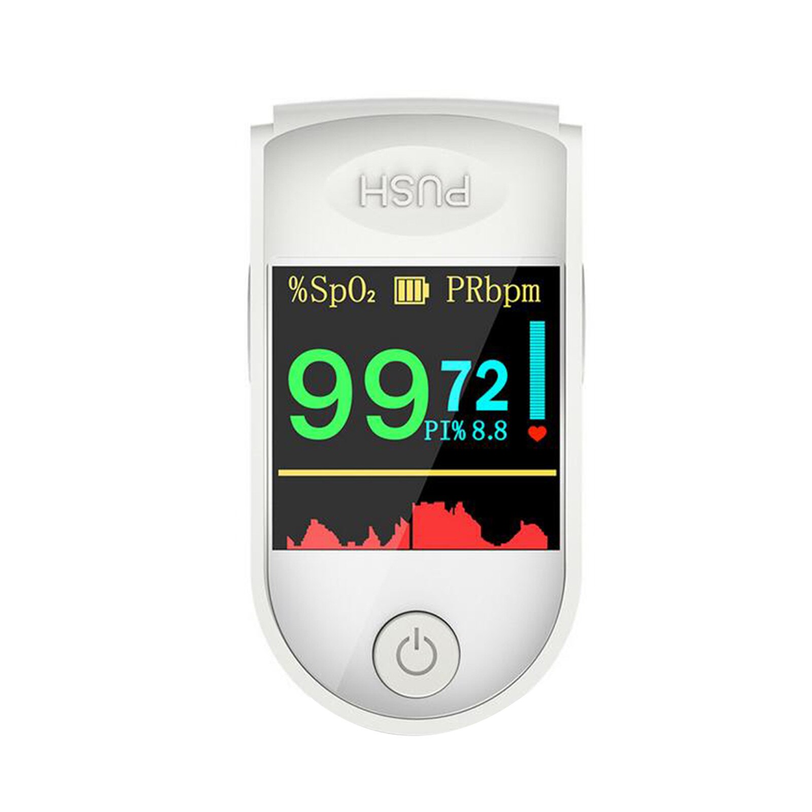 Finger Clip Pulse Oximeter High Definition Large Screen Monitor Finger Heart Rate Finger Clip Oximete Saturation Monitor: B