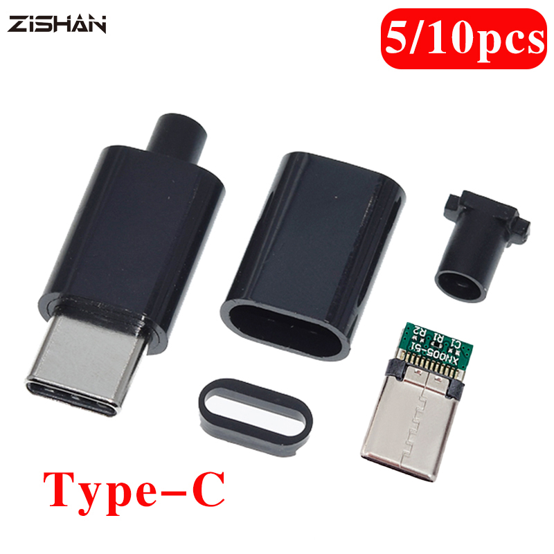 10 stks Type C usb3.1 3A snel opladen USB Connectors Mannelijke Jack Staart Plug Elektrische Terminals lassen DIY datakabel accessoires