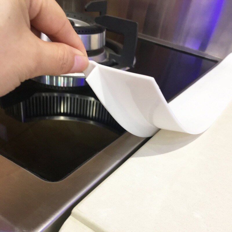 2pcs Kitchen Silicone Stove Counter Gap Cover Heat Resistant Wide &amp; Long Gap Filler Seals Spills Between Counter Restaurant