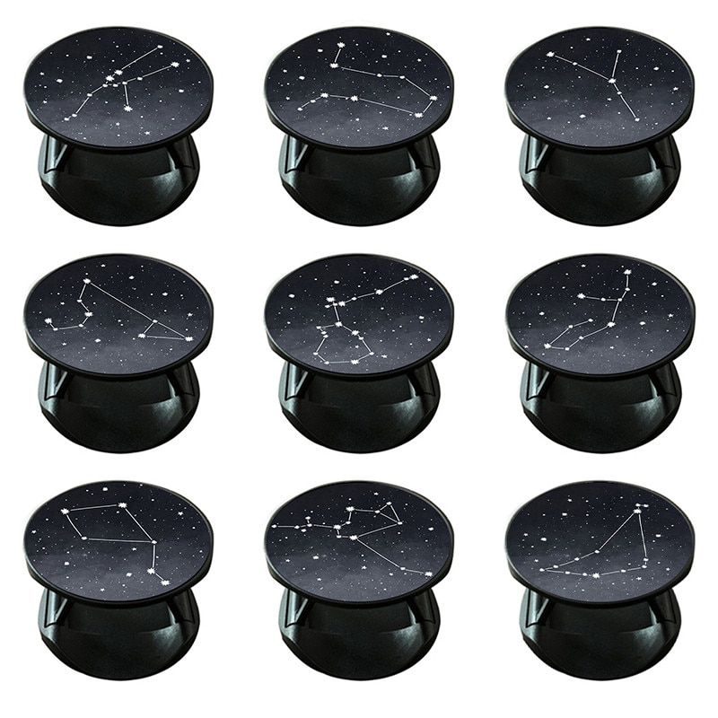 Twelve constellations starry sky constellation phone socket Folding Stand Holder For Mobile Phone For iphone11 Pro Max
