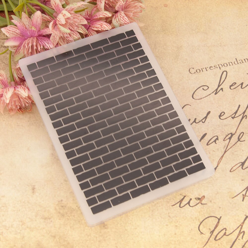 Brick wall Embossing Folders for Papers Photo Album Making Cards Supplies DIY 3D Plastic Scrapbooking Cutting Dies