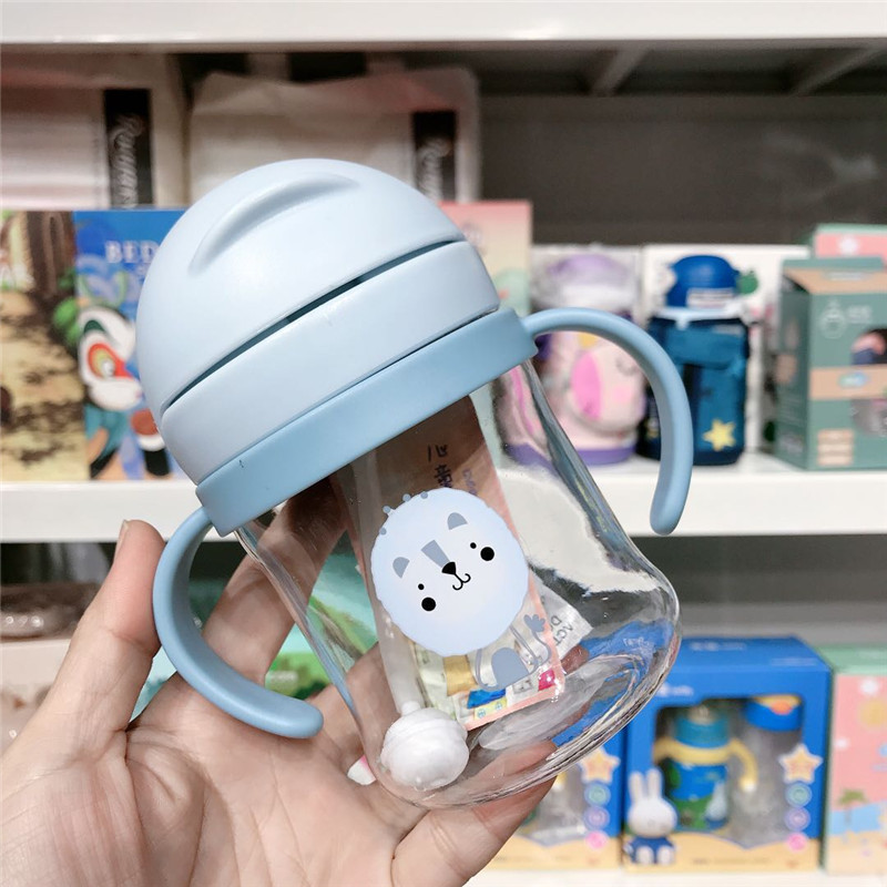 Biberon pour Bébé avec Paille Capacité 250 ou 350 ml pour Apprendre à Boire, Bouteille d&#39;Alimentation, pour Enfant, Entraînement