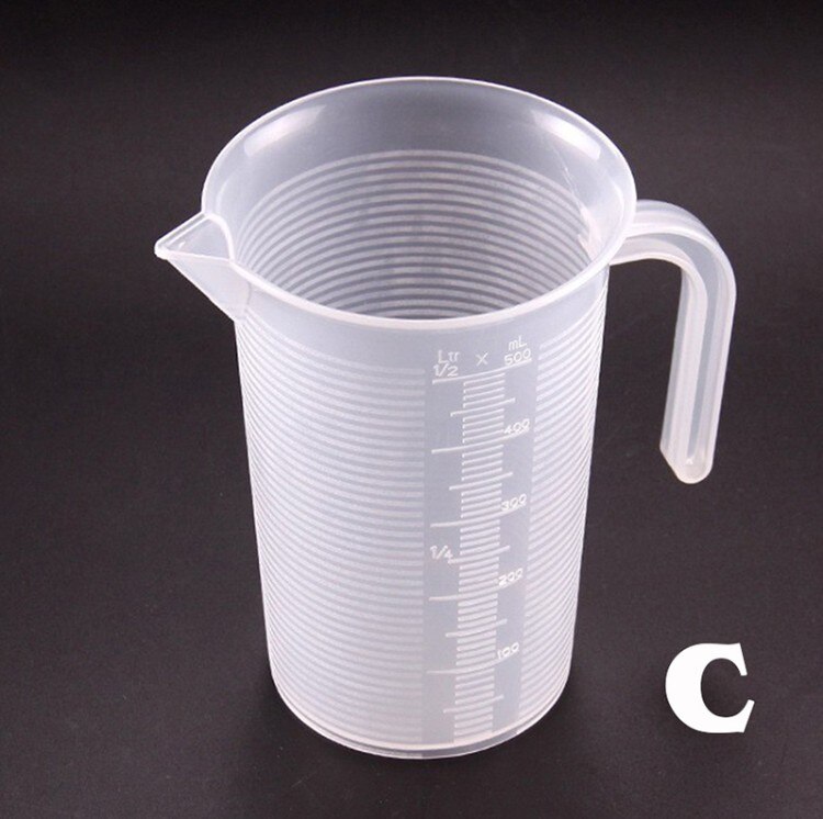 Tasses à mesurer 100/250/500/1000ml, tasse transparente, échelle de mesure, outils de cuisine KT0151, outils de tasse à mesurer en plastique pour la cuisson R6K0: 500ml