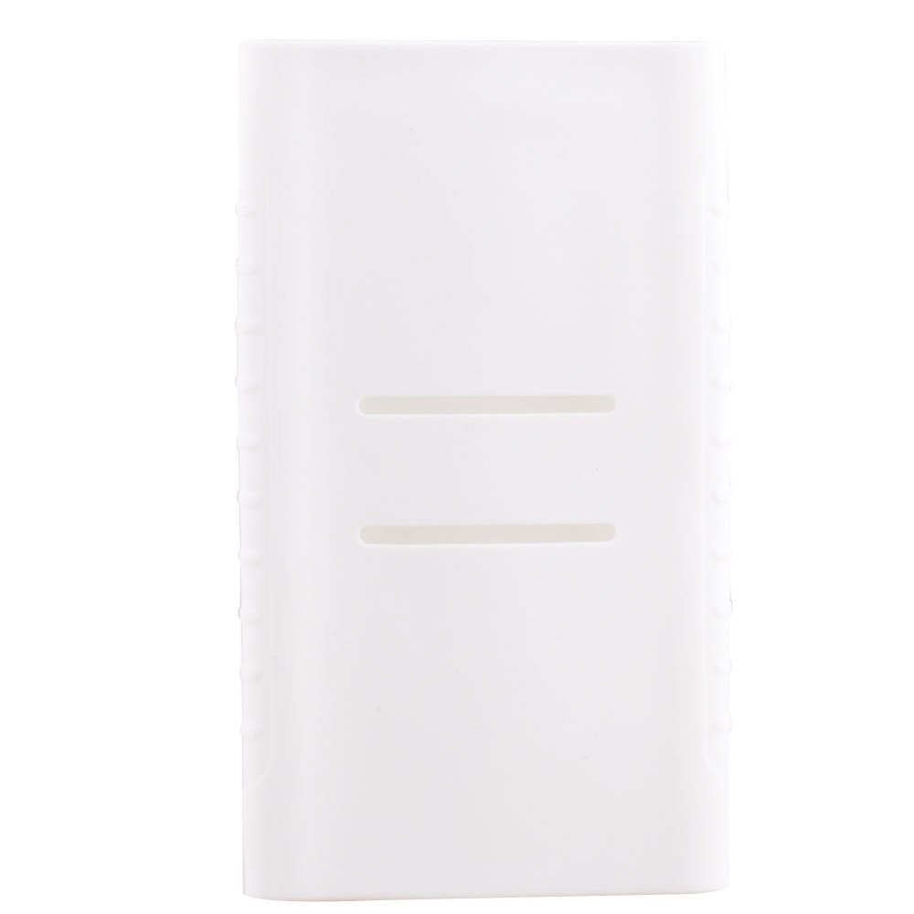 Draagbare Externe Batterij Bescherm Case Zachte Siliconen Cover Voor 10000Mah Xiaomi Power Bank: White