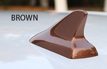 Antena de techo Universal para coche, señal mejorada, forma de aleta de tiburón, pintura de Piano aérea impermeable para Kia Sportage Opel Astra H: Brown