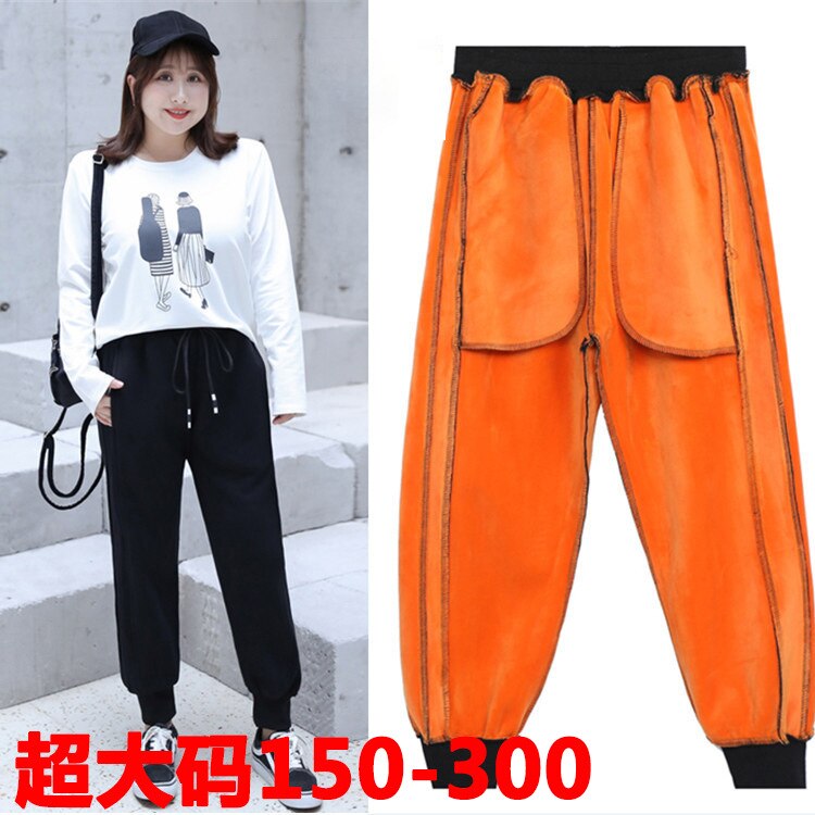 8XL Winter Thickness Fleece Women Sport Pant Thermal Loose Female Running Jogging Workout Fitness Gym Casual Trouser Sportswear: 5XL