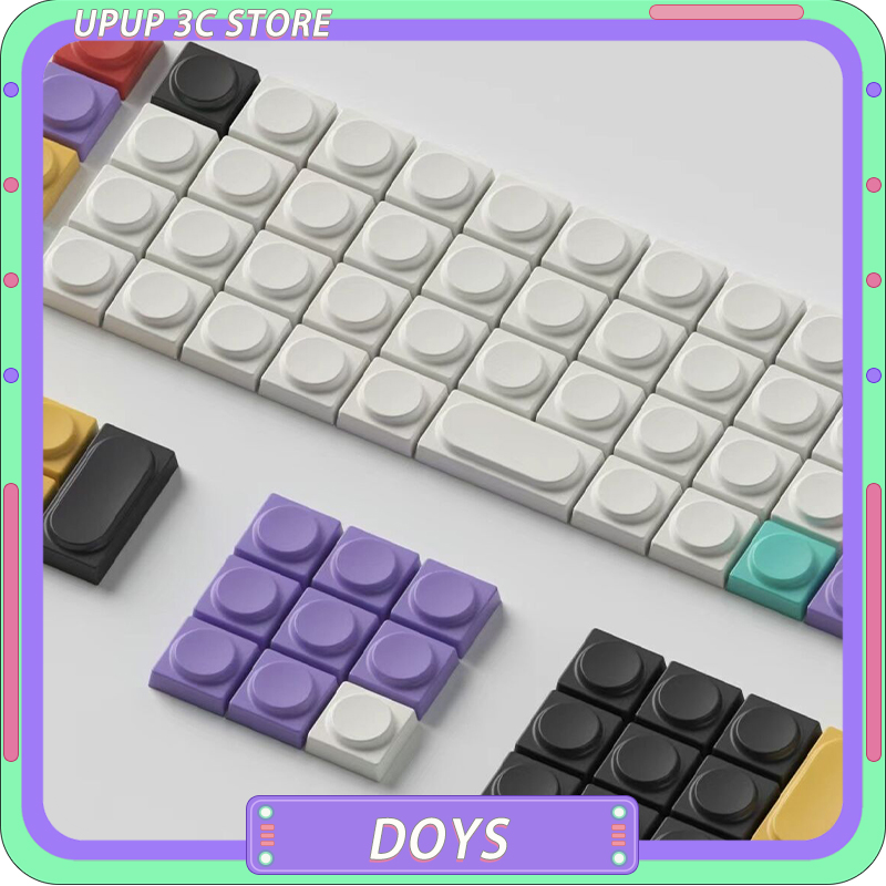 DOYS 3C Block Keycaps Mechanical Keyboard Set Transparent Frosted Building Custom Keycap PC Gamer Accessories